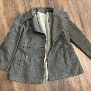 Women's Gray Peacoat